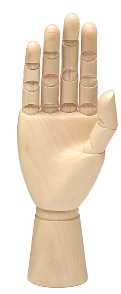 ac MANO MADERA FEMENINA DERECHA 25cm.