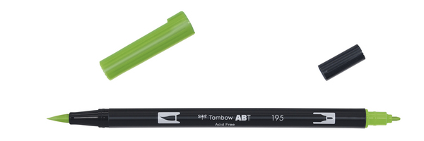 ac ROTULADOR PINCEL 2/p TOMBOW-195 light green