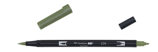 ac ROTULADOR PINCEL 2/p TOMBOW-228 gray green