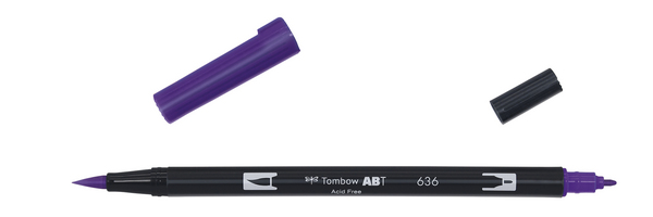 ac ROTULADOR PINCEL 2/p TOMBOW-636 imperial purple