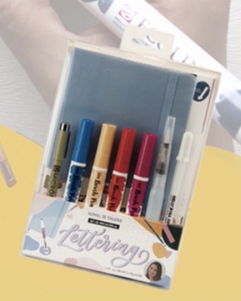 ac SET TALENS LETTERING AZUL BLOC+PASO A PASO