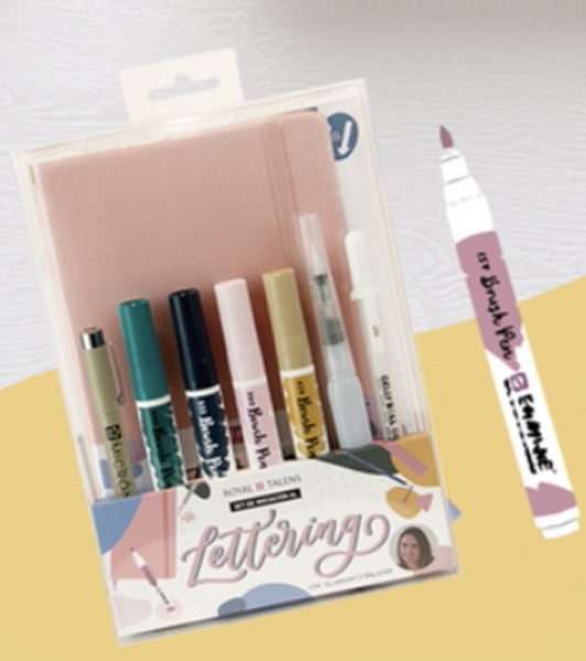 ac SET TALENS LETTERING ROSA BLOC+PASO A PASO