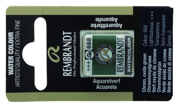 ac ACUARELA REMBRAN.S2 Past.13 668-VERDE OX.CROMO