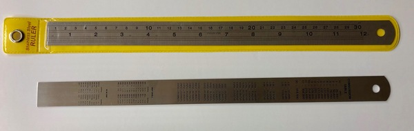 REGLA ARTIST M_2502 ACERO INOX.30 cm.