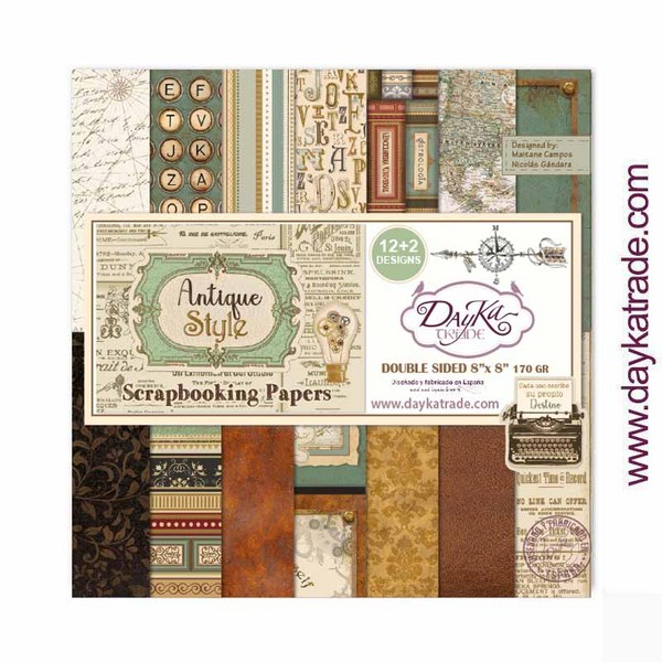 LIBRITO DAYKA SCRAP SCP1031 12h.20x20 ANTIQUE STYL