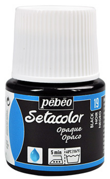 ac PEBEO SETACOLOR OPACO 45ml. O-19 LACA NEGRA