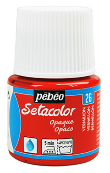 ac PEBEO SETACOLOR OPACO 45ml. O-26 BERMELLON