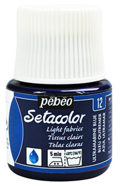 ac PEBEO SETACOLOR TEJ.CLAROS 45ml. T-12 AZUL ULTR