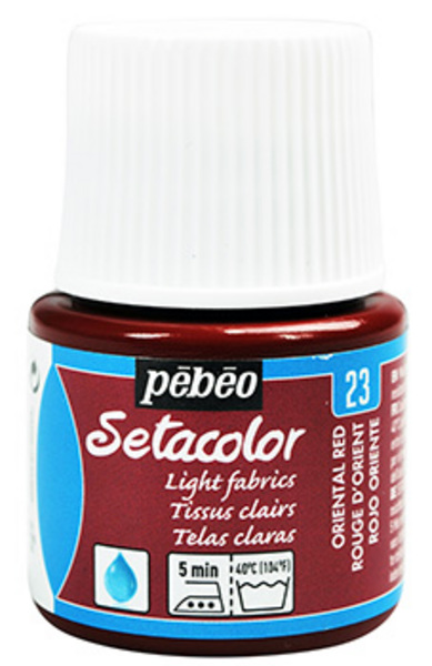 ac PEBEO SETACOLOR TEJ.CLAROS 45ml. T-23 ROJO DE O