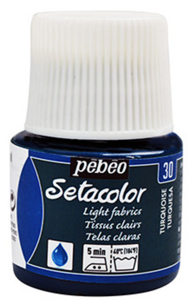 ac PEBEO SETACOLOR TEJ.CLAROS 45ml. T-30 AZUL TURQ