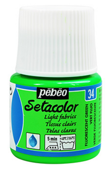 ac PEBEO SETACOLOR FLUOR 45ml. 34-VERDE