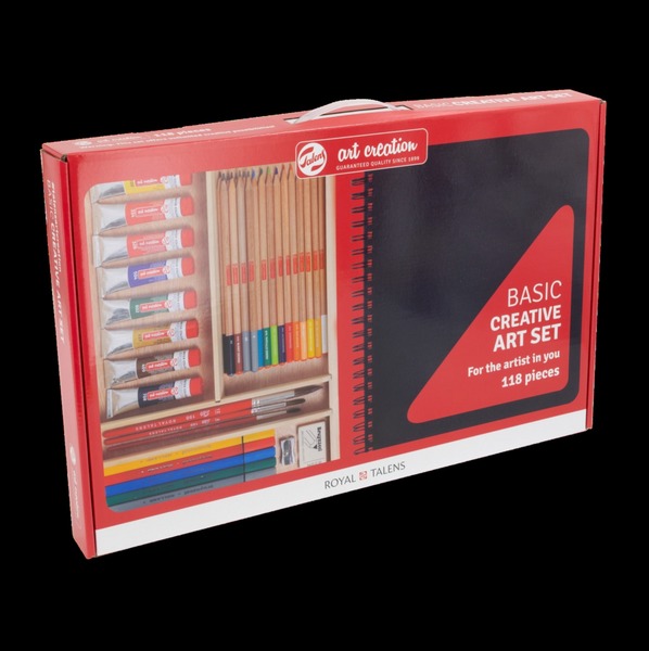 ac CAJA MADERA CREATIVE ART SET BASIC 118pz.