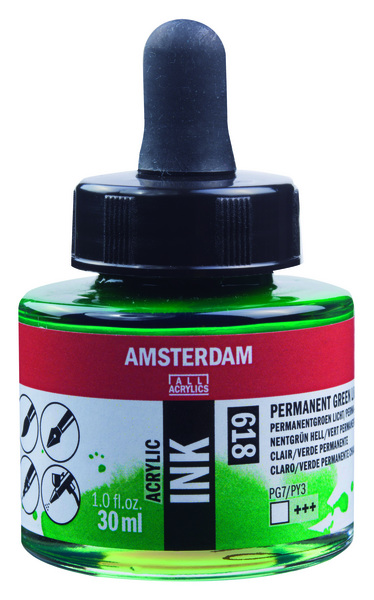 ac TINTA ACRILICA AMSTERDAM 30ml.618-VERDE PERM.CL