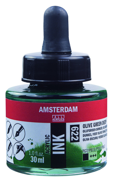 ac TINTA ACRILICA AMSTERDAM 30ml.622-VERDE OLIVA O