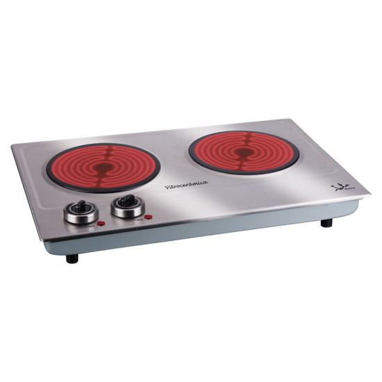 HORNILLO JATA V532 2FUEGOS VITRO INOXIDABLE