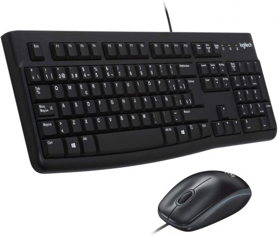 TECLADO + RATÓN LOGITECH MK120 CON CABLE USB