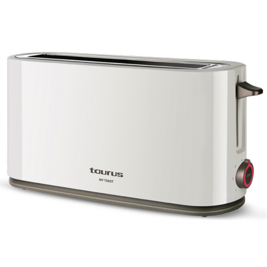 TOSTADORA TAURUS MY TOAST 1RANURA LARGA BLANCO 1000W