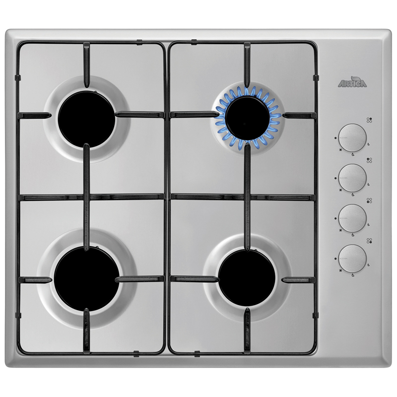 ENCIMERA ARTICA AXG6040 4FUEGOS 60CM GAS INOXIDABLE