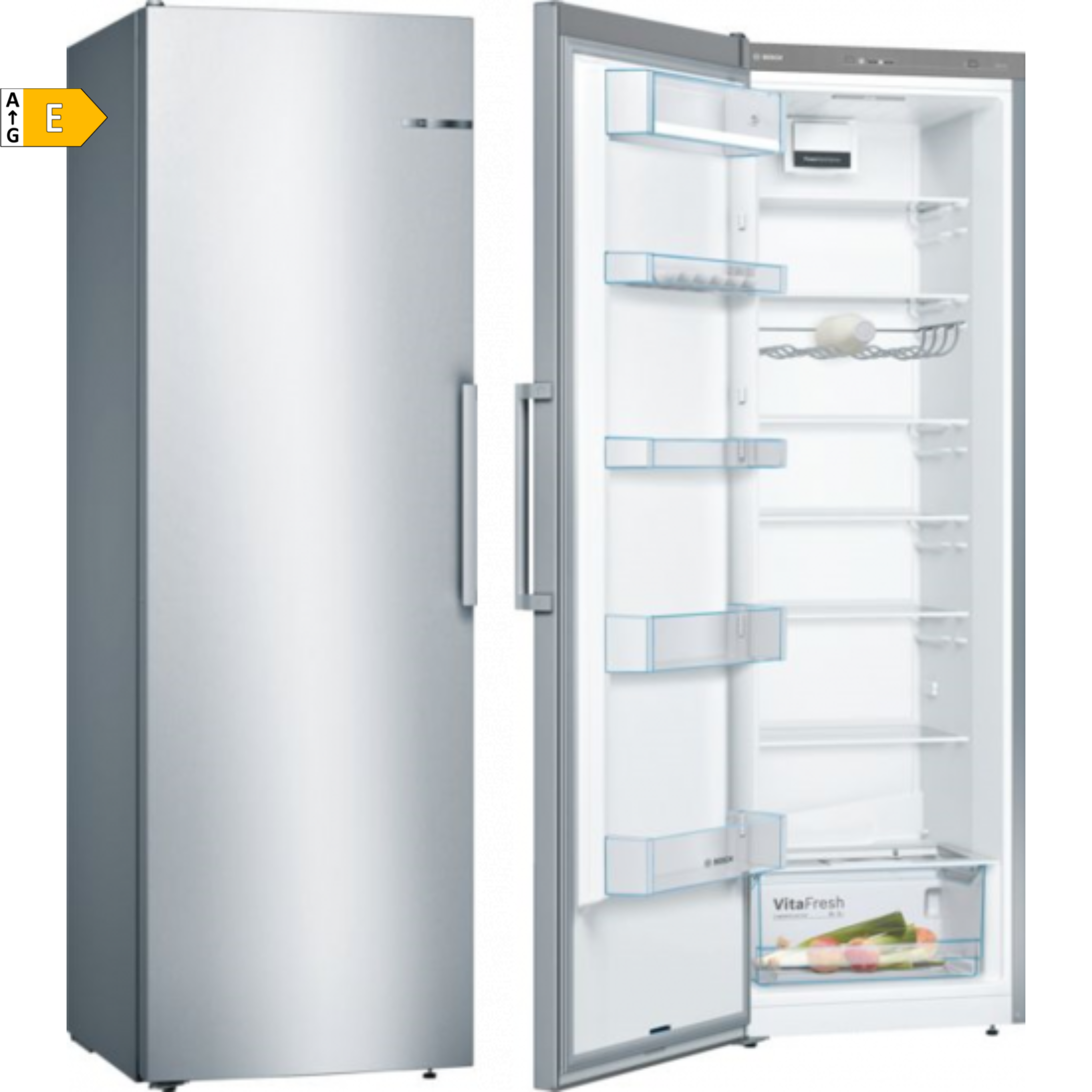FRIGORÍFICO BOSCH KSV33VLEP 176x60 1PUERTA CÍCLICO ACERO MATE- E