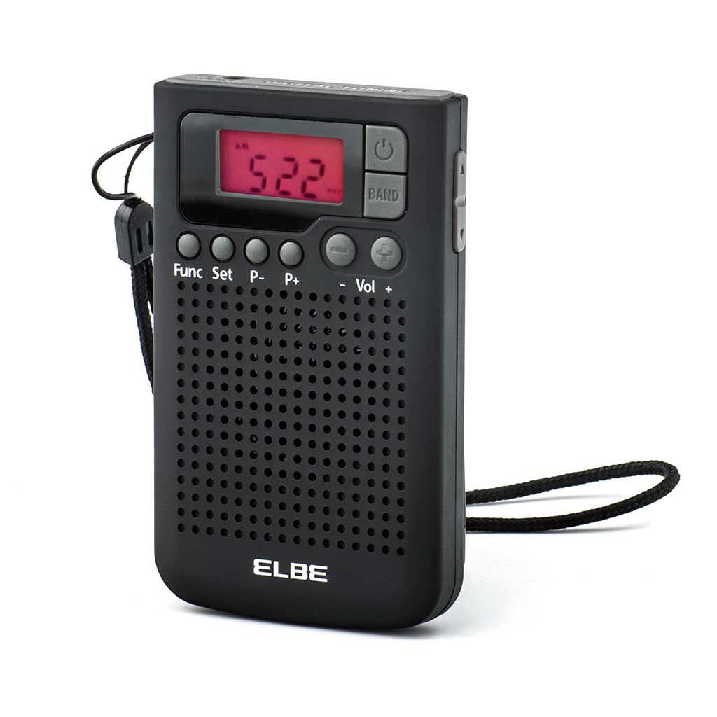 TRANSISTOR ELBE RF-93 DIGITAL BOLSILLO NEGRO