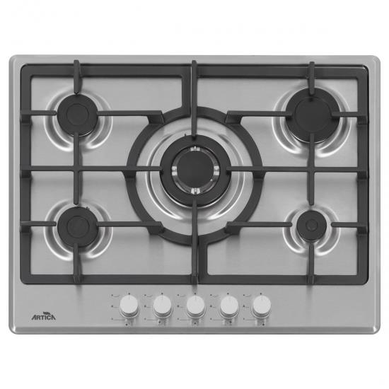 ENCIMERA ARTICA AXG7050, 5FUEGOS, 70CM, INOX, FORJA, WOK