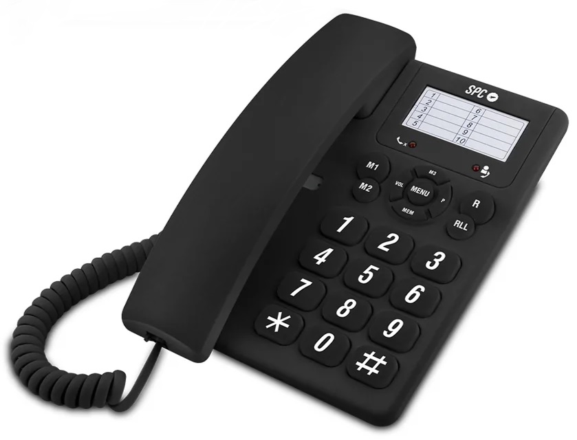TELÉFONO GONDOLA SPC 3602N MONOPIEZA NEGRO