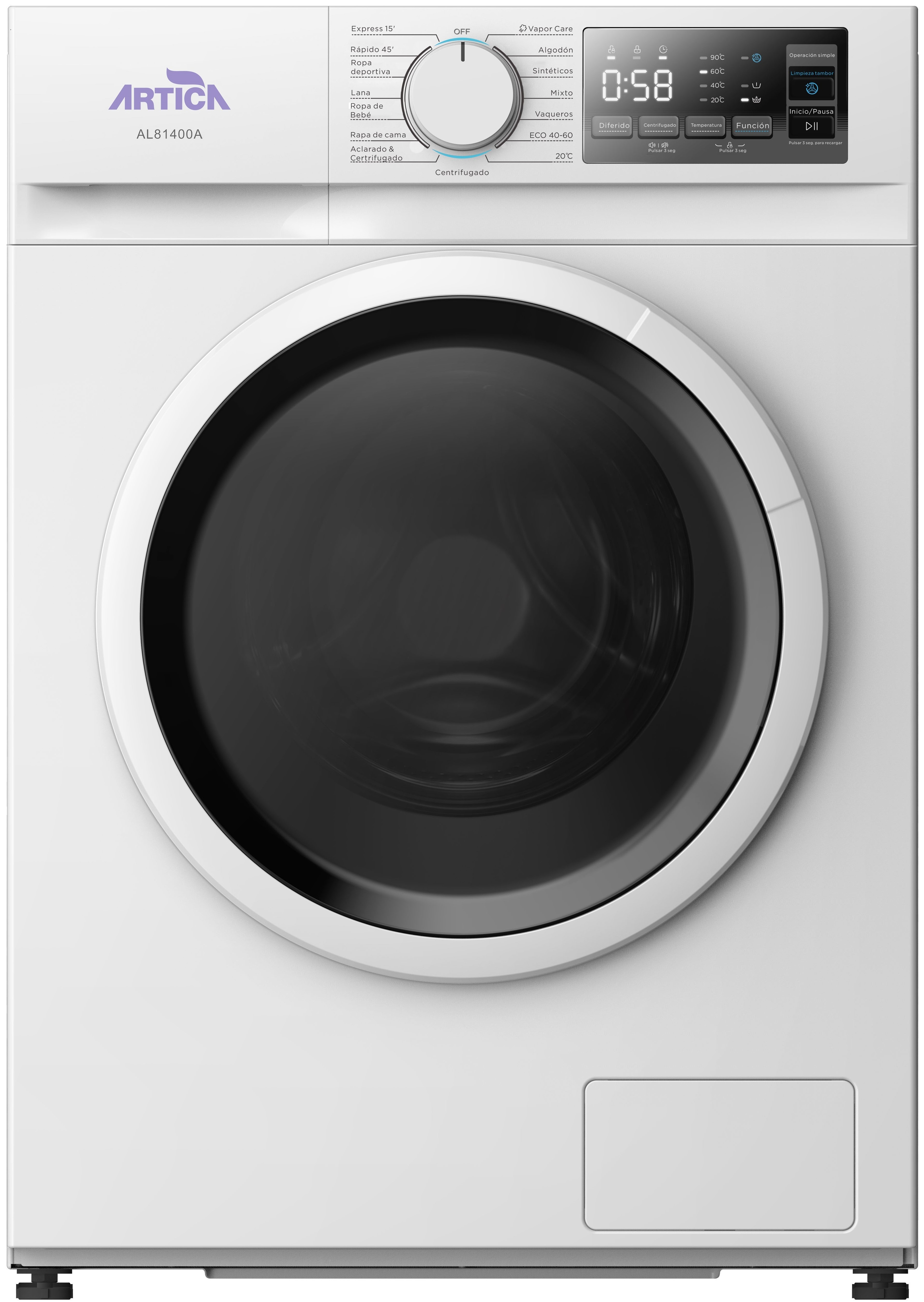 LAVADORA ARTICA AL81400A 8K BLANCA 1400R 