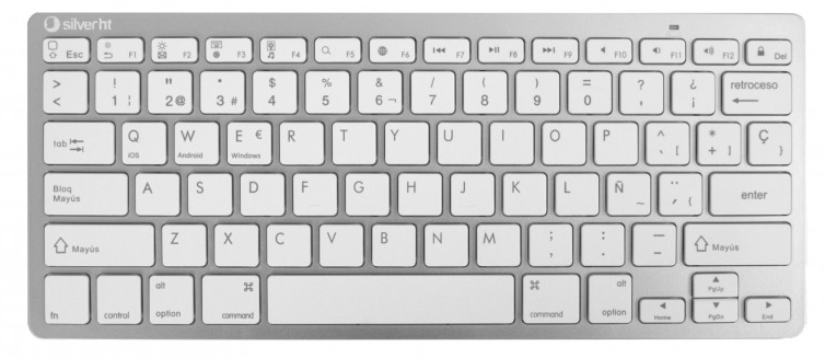 TECLADO SILVER HT EDITION INALÁMBRICO BLANCO BLUETOOTH