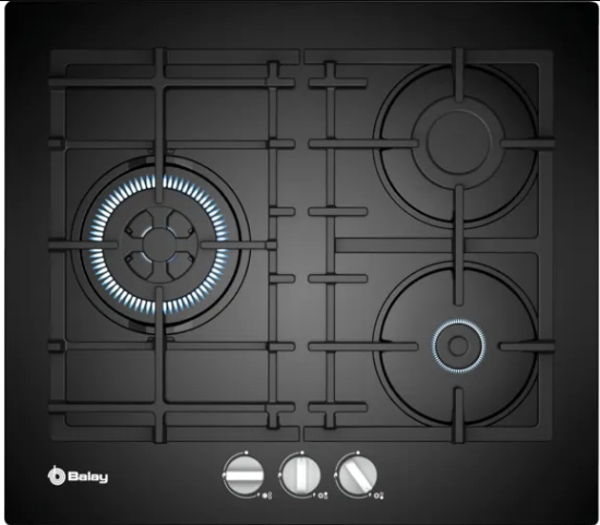 ENCIMERA BALAY 3ETG563HB 3FUEGOS GAS NEGRO