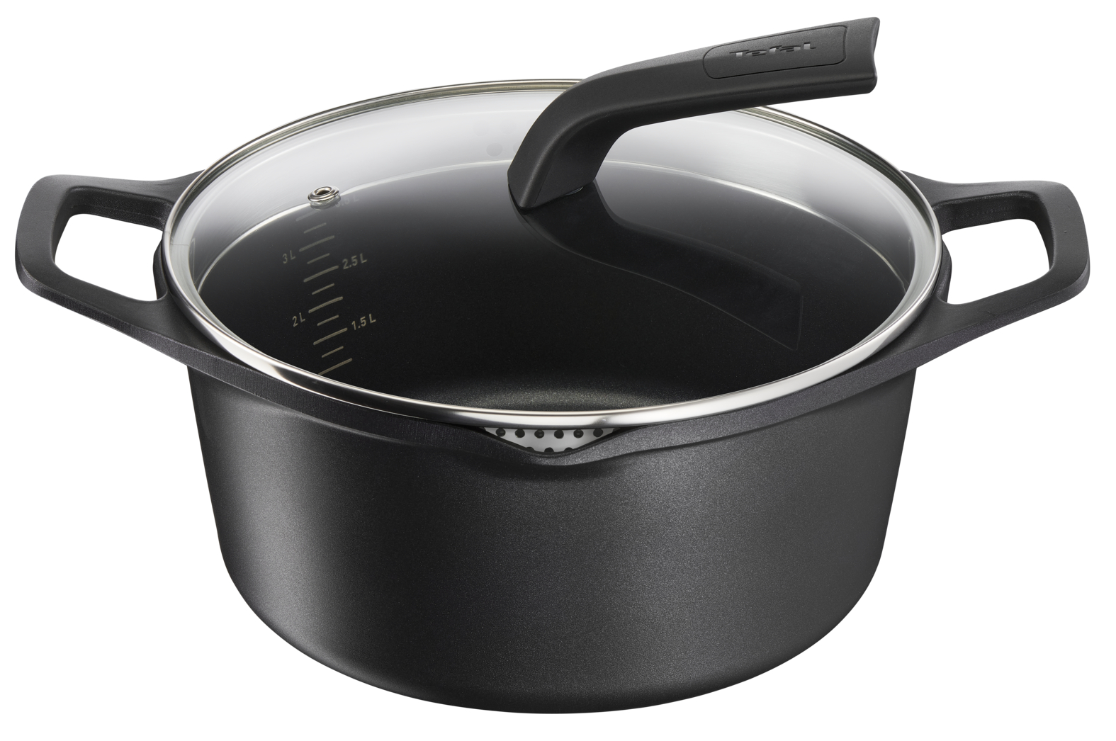 CACEROLA TEFAL ROBUSTO E24946, C/TAPA, ALUMINIO/TITANIO - 24CM