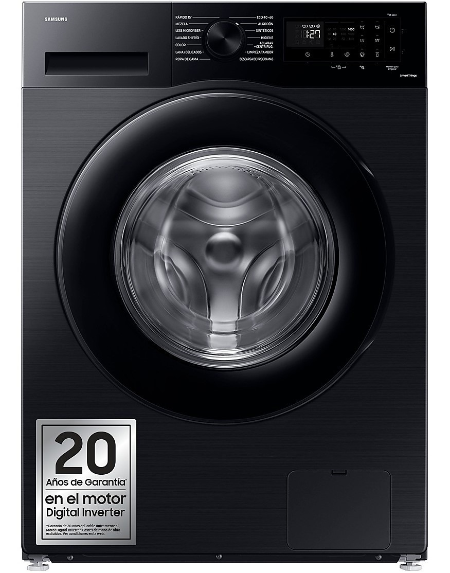 LAVADORA SAMSUNG WW90CGC04DABEC, 9K, INOX, NEGRA