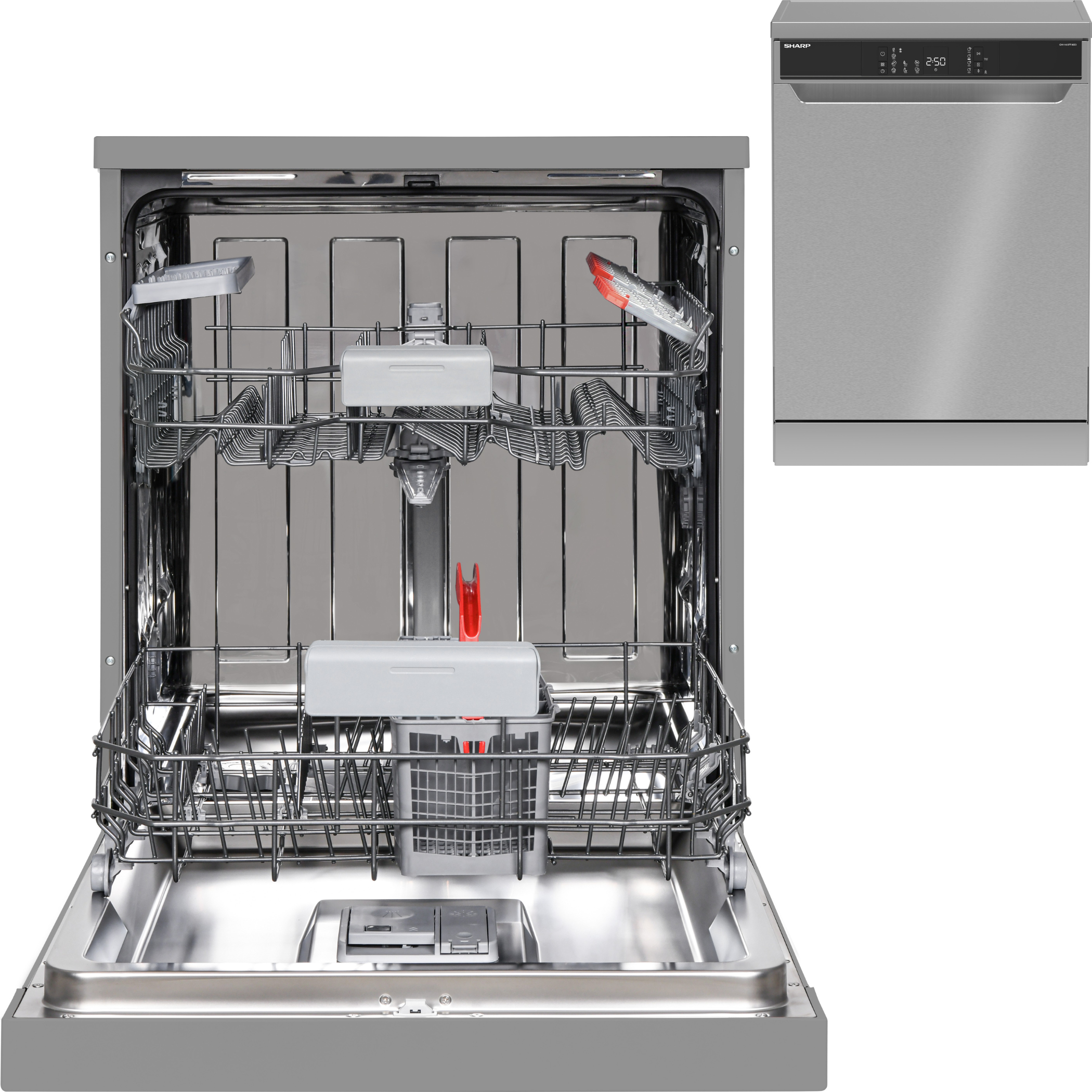 LAVAVAJILLAS SHARP QWNA1FF49DI, 7 PROGRAMAS, 49dBA, DISPLAY, INOX - D