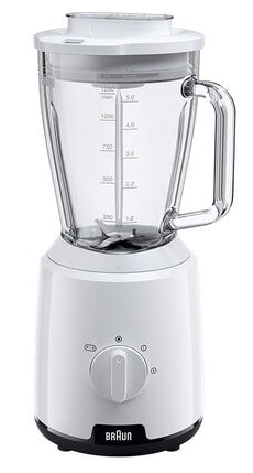 BATIDORA VASO BRAUN JB1050WH, 2 VELOCIDADES, 1600W - 1.25L