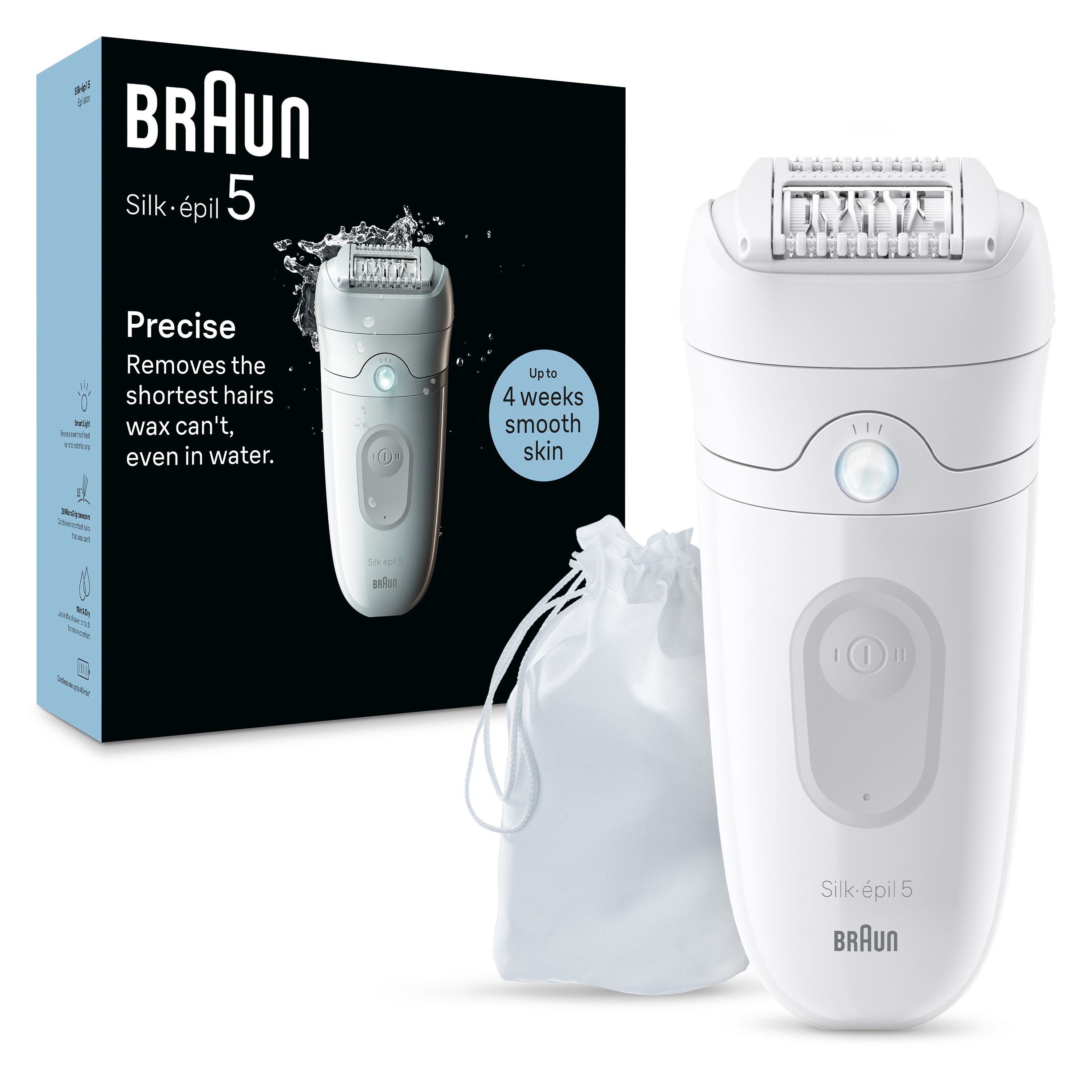 DEPILADORA BRAUN SE5-011, PRECISA, WET & DRY, MOJADO Y SECO