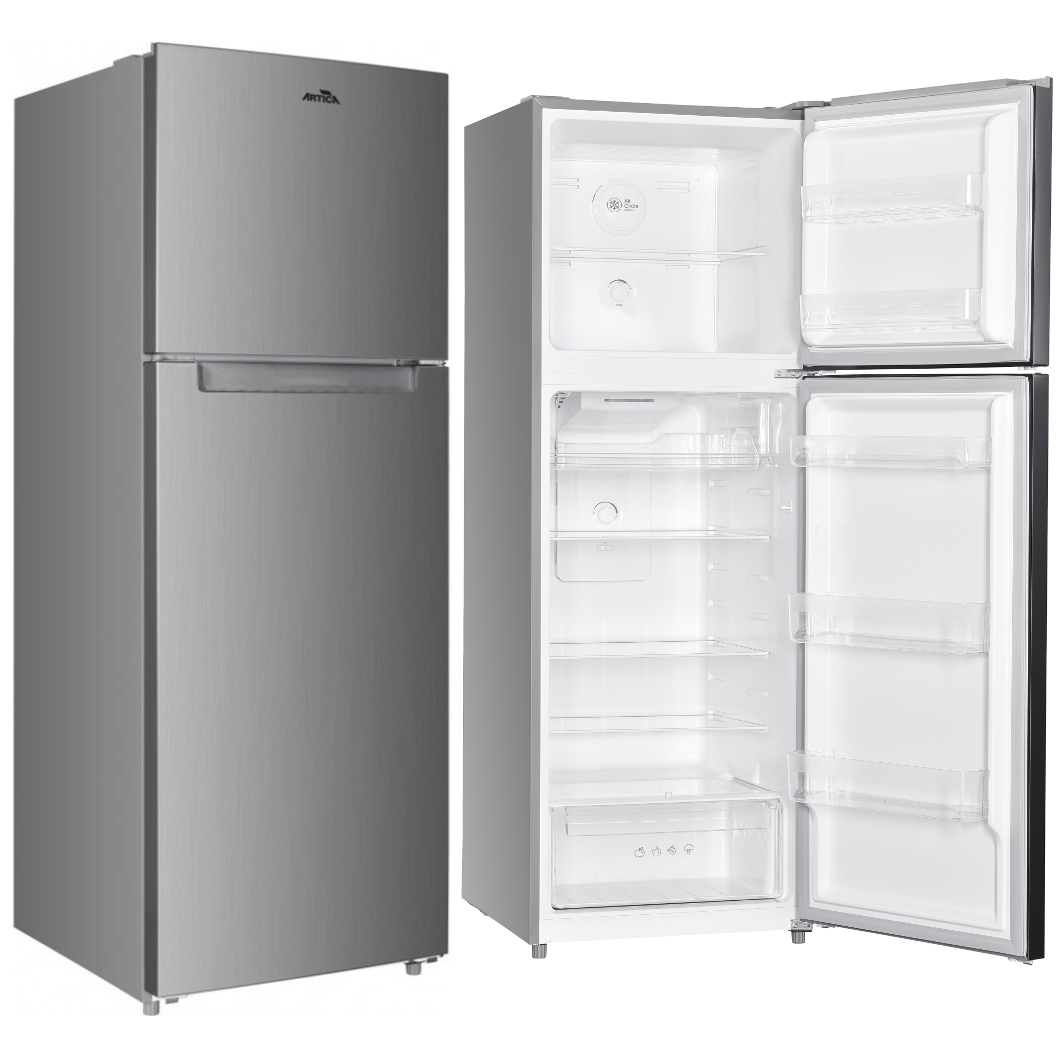 FRIGORÍFICO ARTICA AF2P1701EXNF, 170x60, 2 PUERTAS, NO FROST, INOX - E