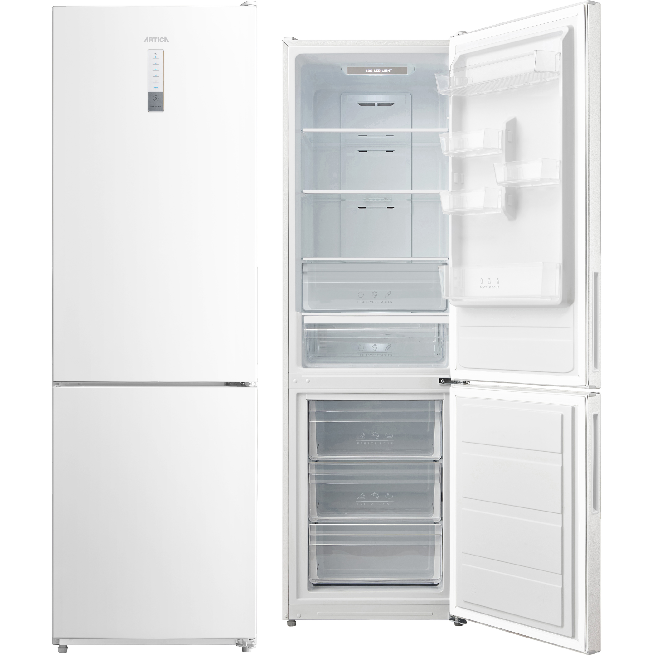 FRIGORÍFICO COMBI ARTICA AEFC188600EDW, 188x60, NO FROST, BLANCO - E