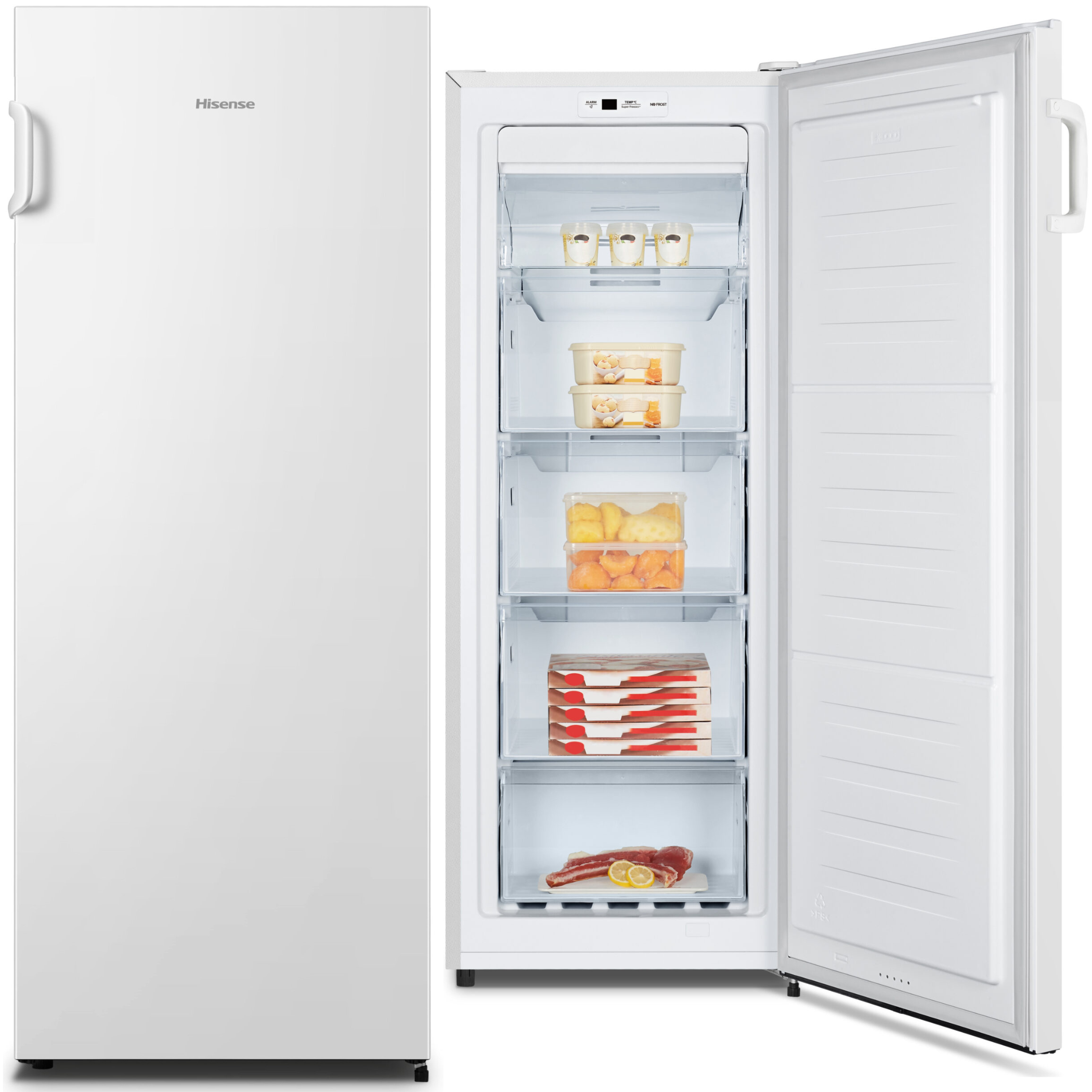 CONGELADOR VERTICAL HISENSE FV191N4AW2, 143x55, NO FROST, BLANCO, 147L - E