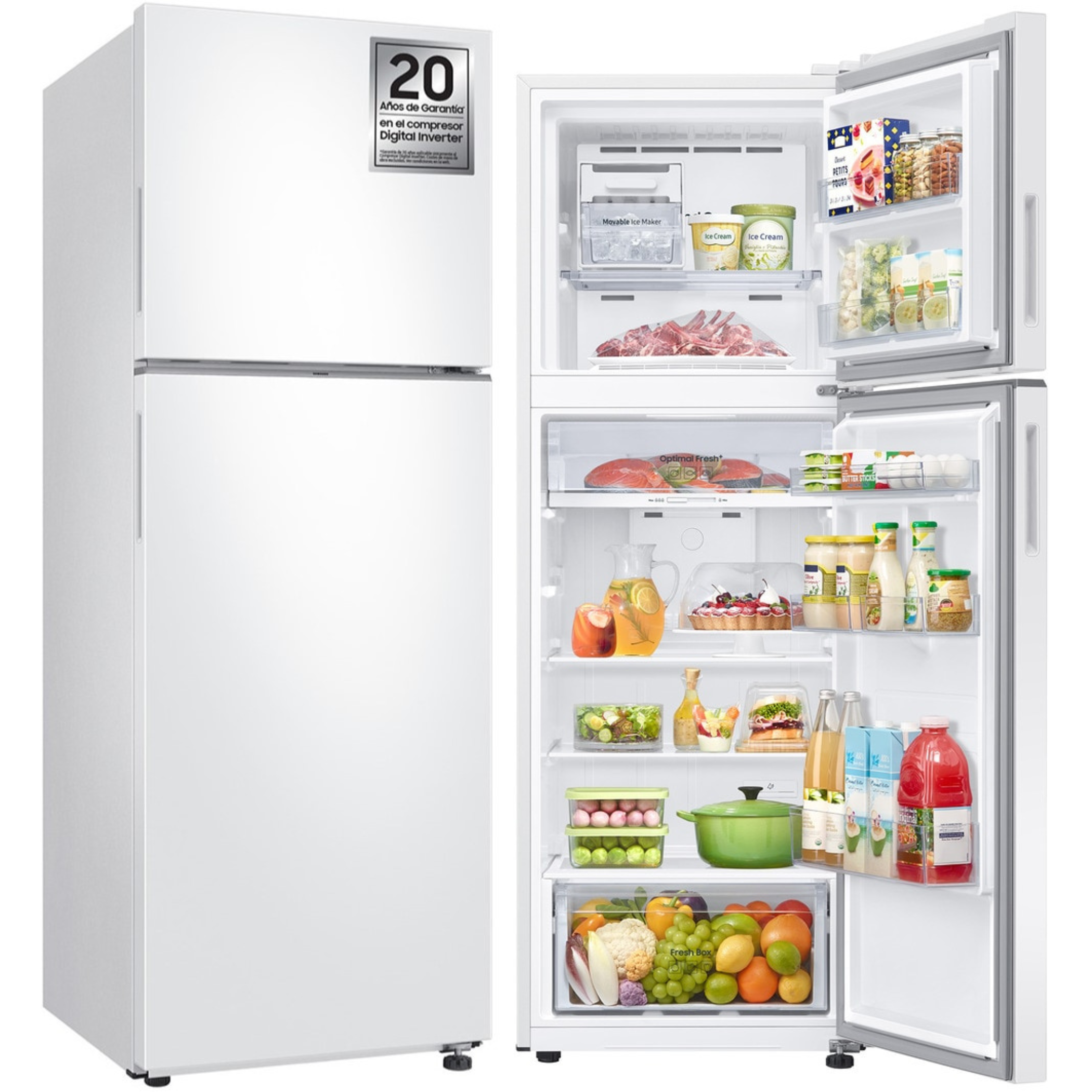 FRIGORÍFICO SAMSUNG RT31CG5624WWES, 172x60, 2 PUERTAS, NO FROST, BLANCO - E