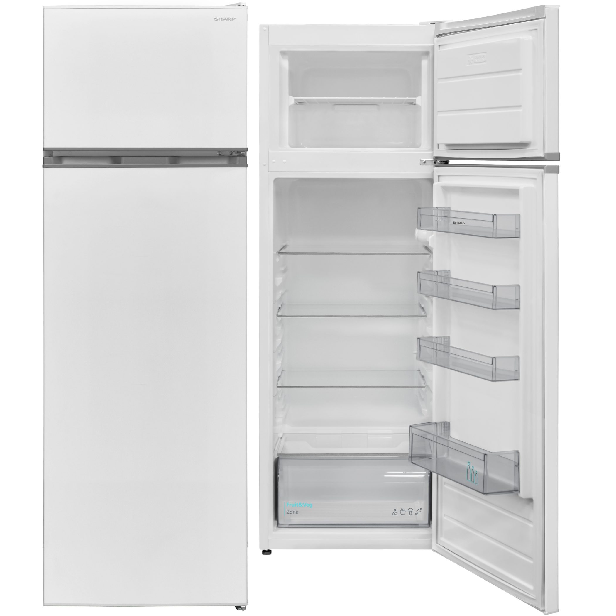 FRIGORÍFICO SHARP SJFTB30ITXWEES, 175x60, 2 PUERTAS, BLANCO - E