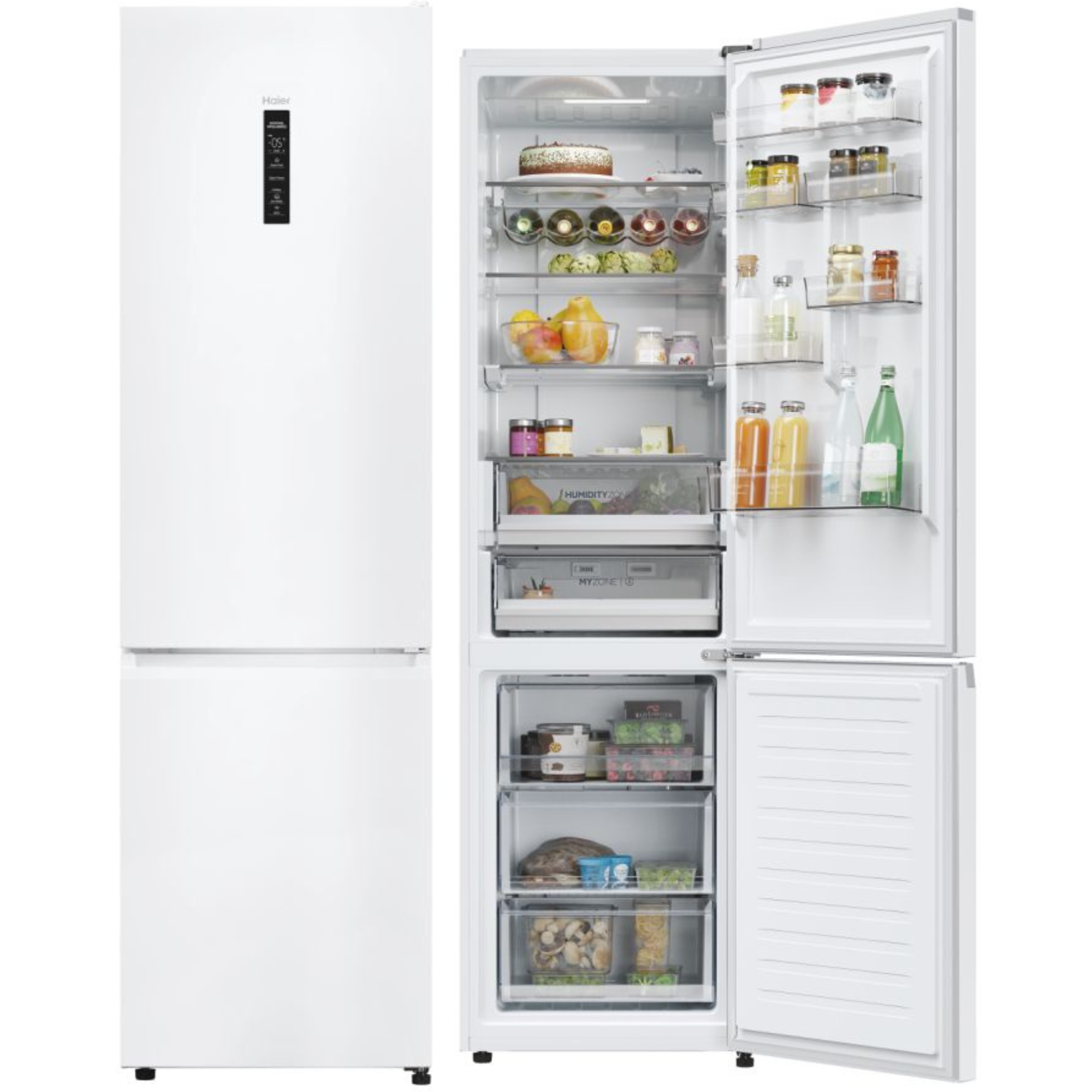 FRIGORÍFICO COMBI HAIER HDPW5620CNPW, 205x60x67, NO FROST, BLANCO - C