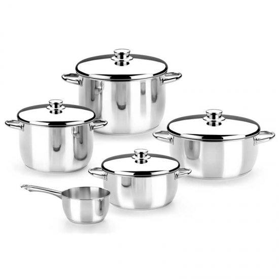 BATERÍA COCINA MONIX OPTIMA 5 PIEZAS TAPA CR/INOX