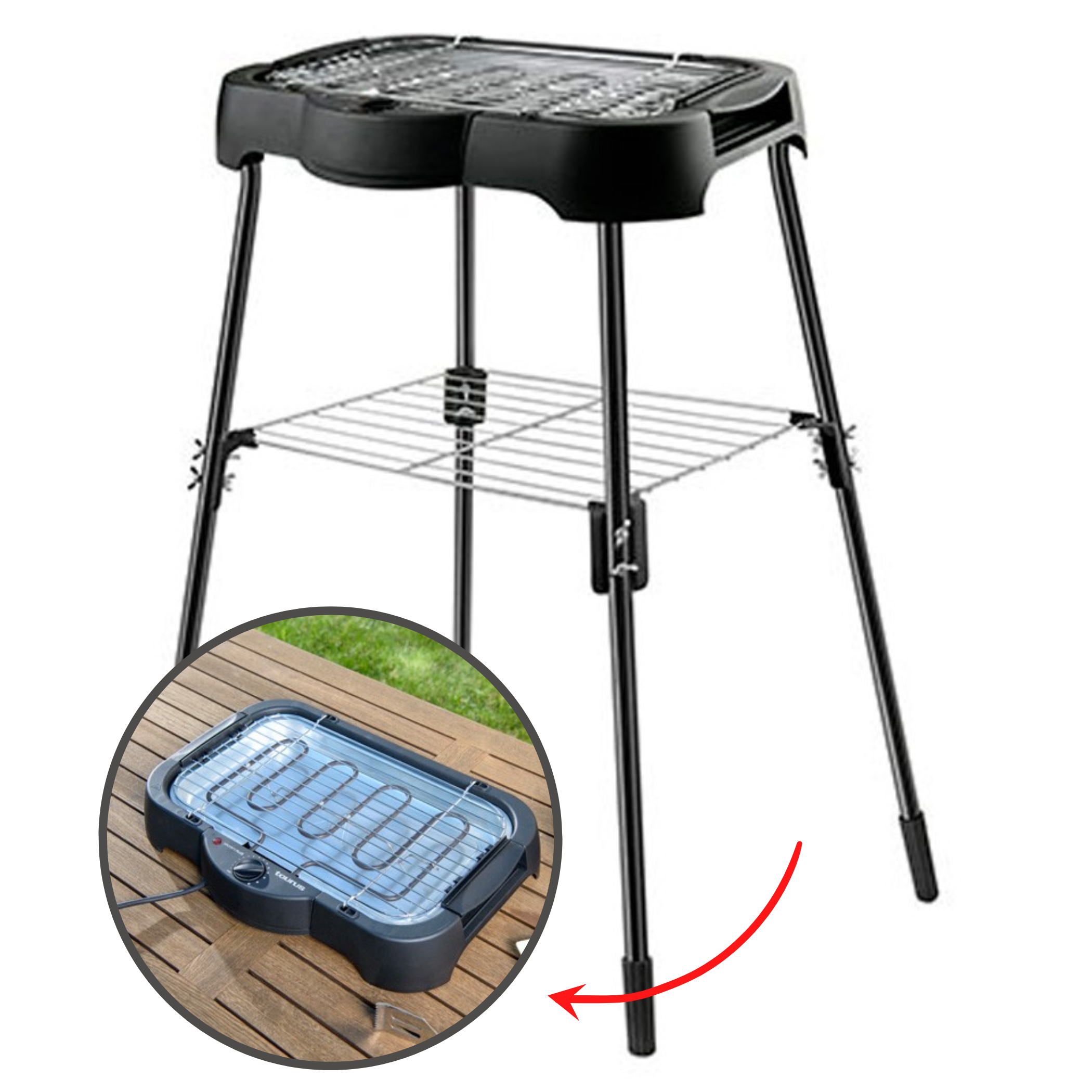 BARBACOA TAURUS MAXIMS PLUS C/PATAS - 2000W