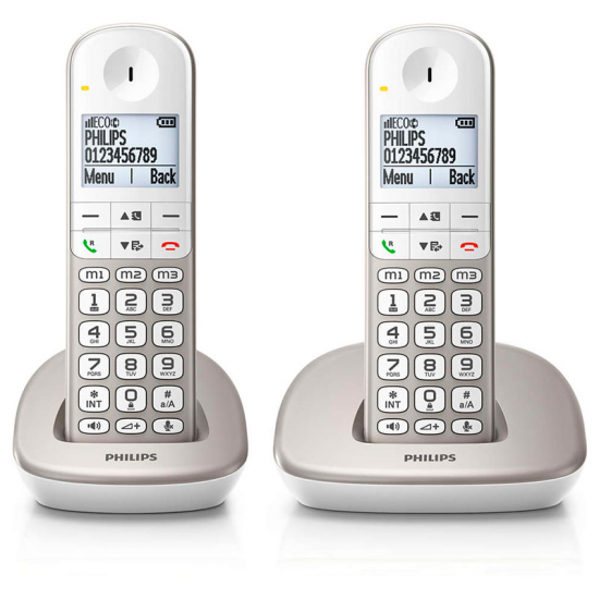 TELÉFONO DECT PHILIPS XL4902S DUO BLANCO/GRIS TELÉFONO DECT PHILIPS XL4902S DUO BLANCO/GRIS