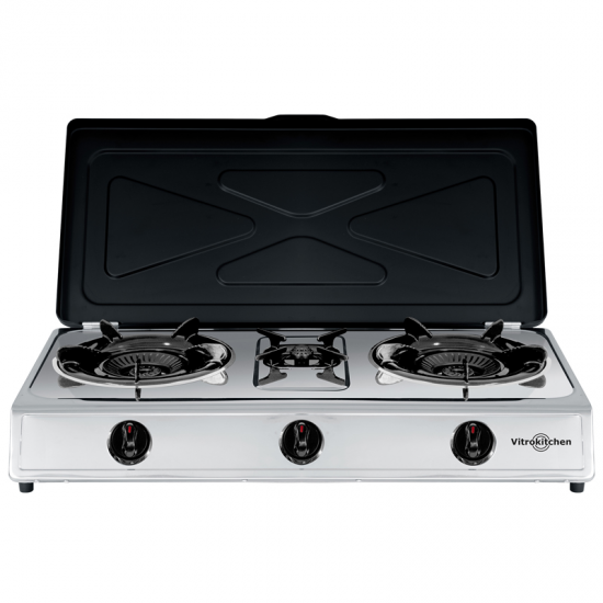 HORNILLO VITROKITCHEN 360IB INOXIDABLE 3FUEGOS GAS C/T HORNILLO VITROKITCHEN 360IB INOXIDABLE 3FUEGOS GAS C/T