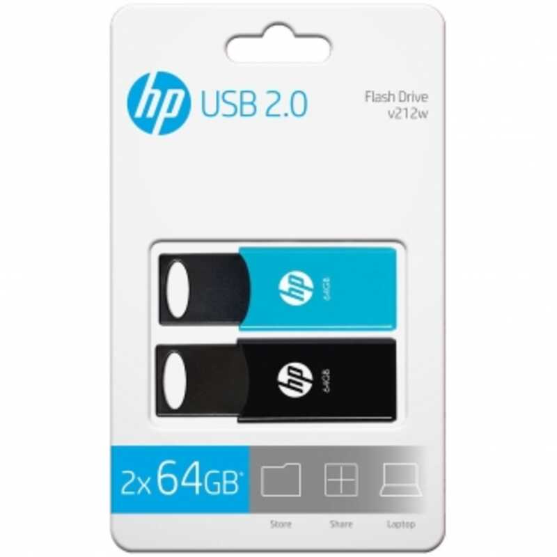 MEMORIA USB HP 212 2X64GB BLANCA 2.0 TWIN