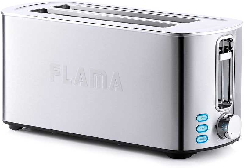 TOSTADORA FLAMA 969FL 2RANURAS LARGAS INOXIDABLE 1400W TOSTADORA FLAMA 969FL 2RANURAS LARGAS INOXIDABLE 1400W