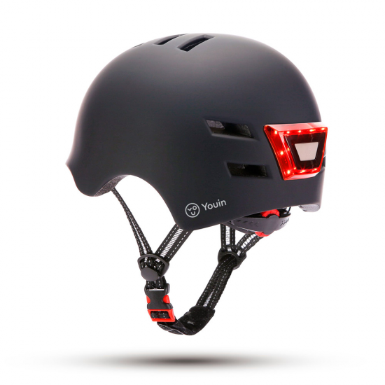 CASCO YOUIN MA1010 LUZ FRONTAL Y TRASERA NEGRO - L CASCO YOUIN MA1010 LUZ FRONTAL Y TRASERA NEGRO - L