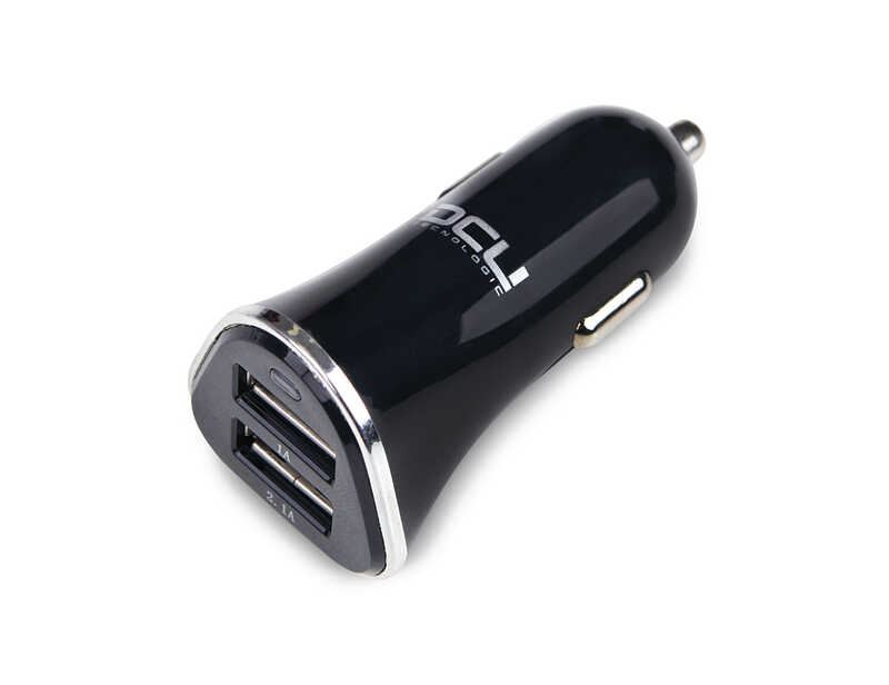 CARGADOR DCU COCHE 2XUSB 4.2A NEGRO