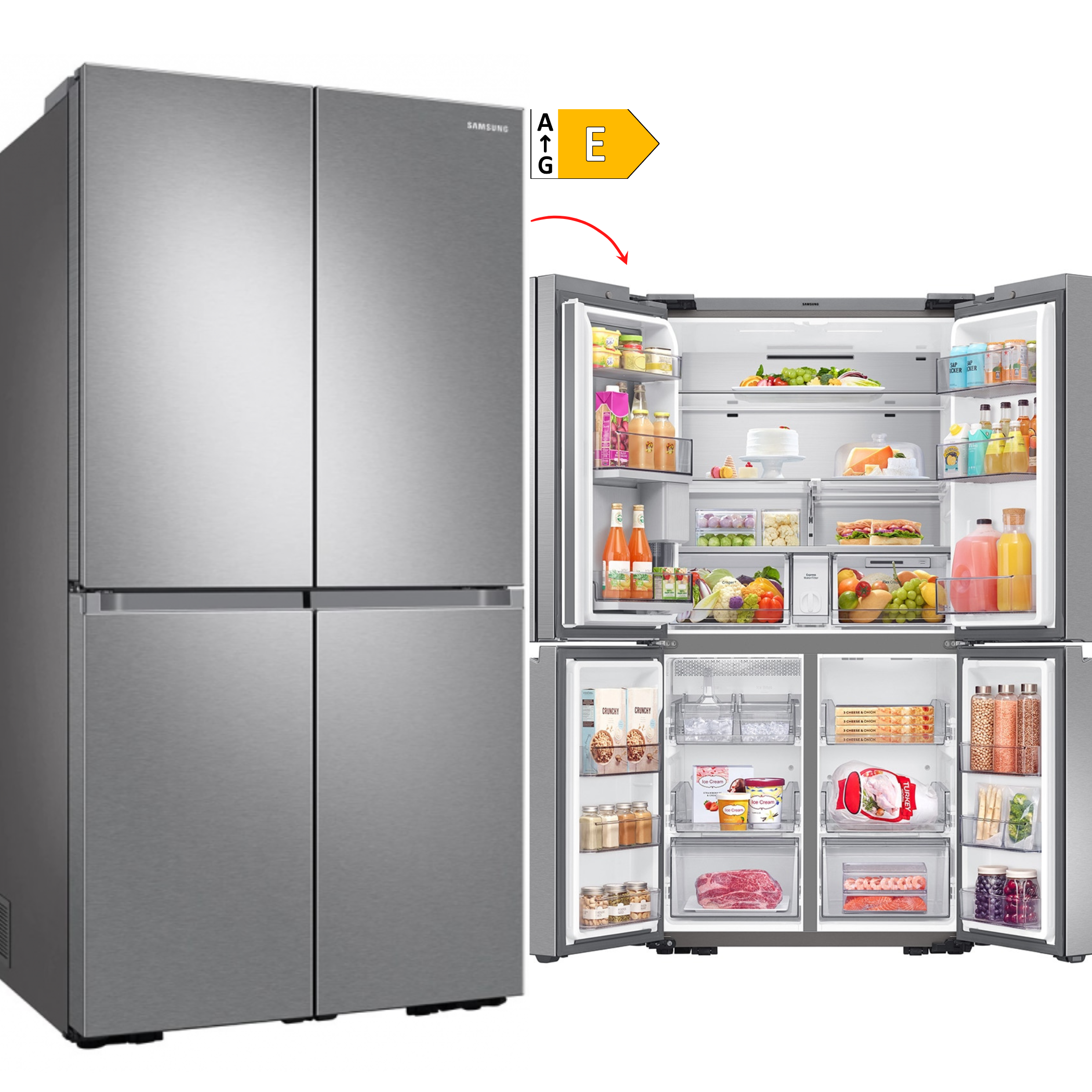 FRIGORÍFIC AMERICÀ SAMSUNG RF65A967ESR/ES 182,5x91,2 INOX 4PORTES - E