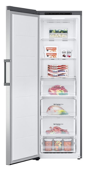 CONGELADOR VERTICAL LG GFT41PZGSZ 186x60 1PORTA NF INOX - E